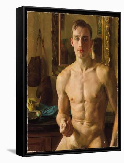 The Boxer, 1933 (Oil on Canvas)-Konstantin Andreevic Somov-Framed Stretched Canvas