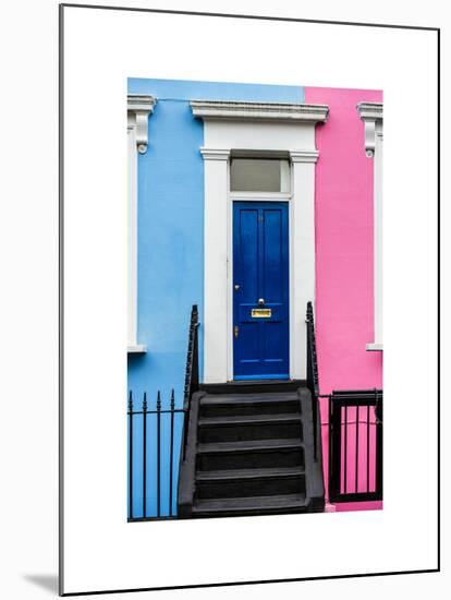 The Boy and Girl Home - Building Facade Colors Blue and Pink - Portobello Road - Notting Hill - UK-Philippe Hugonnard-Mounted Photographic Print