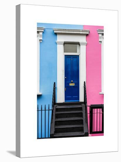 The Boy and Girl Home - Building Facade Colors Blue and Pink - Portobello Road - Notting Hill - UK-Philippe Hugonnard-Stretched Canvas