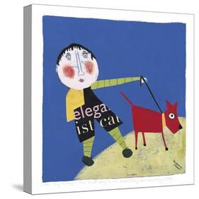 The Boy Brought the First Dog-Barbara Olsen-Stretched Canvas