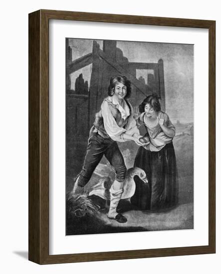 The Boy Discovering the Golden Eggs, 19th Century-J Young-Framed Giclee Print