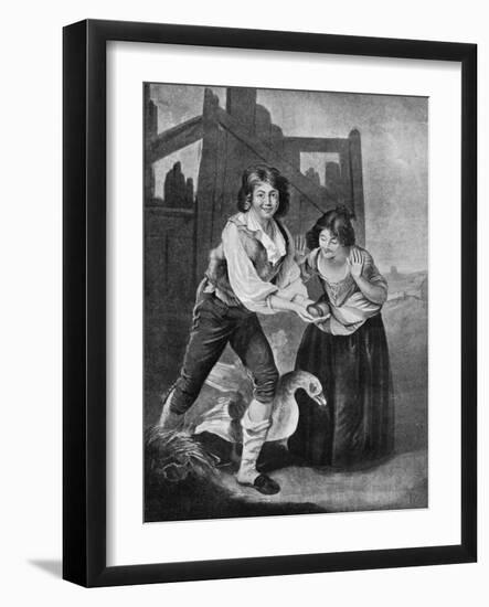 The Boy Discovering the Golden Eggs, 19th Century-J Young-Framed Giclee Print
