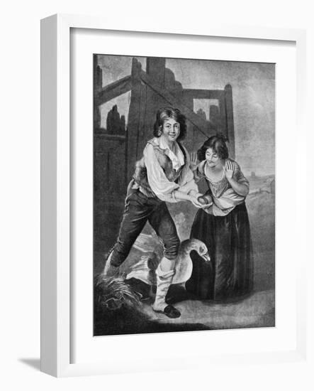 The Boy Discovering the Golden Eggs, 19th Century-J Young-Framed Giclee Print