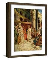 The boy Jesus at the temple - Bible-William Brassey Hole-Framed Giclee Print