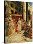 The boy Jesus at the temple - Bible-William Brassey Hole-Stretched Canvas