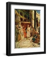 The boy Jesus at the temple - Bible-William Brassey Hole-Framed Giclee Print