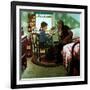 The Boy Who Put the World on Wheels (or The Inventor)-Norman Rockwell-Framed Giclee Print