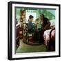 The Boy Who Put the World on Wheels (or The Inventor)-Norman Rockwell-Framed Premium Giclee Print