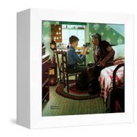 The Boy Who Put the World on Wheels (or The Inventor)-Norman Rockwell-Framed Stretched Canvas