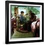 The Boy Who Put the World on Wheels (or The Inventor)-Norman Rockwell-Framed Giclee Print