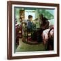 The Boy Who Put the World on Wheels (or The Inventor)-Norman Rockwell-Framed Giclee Print