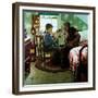 The Boy Who Put the World on Wheels (or The Inventor)-Norman Rockwell-Framed Giclee Print
