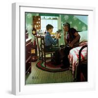 The Boy Who Put the World on Wheels (or The Inventor)-Norman Rockwell-Framed Giclee Print