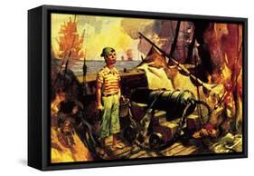 The Boy Who Stood on the Burning Deck-McConnell-Framed Stretched Canvas