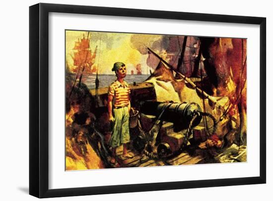 The Boy Who Stood on the Burning Deck-McConnell-Framed Giclee Print