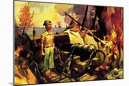 The Boy Who Stood on the Burning Deck-McConnell-Mounted Giclee Print