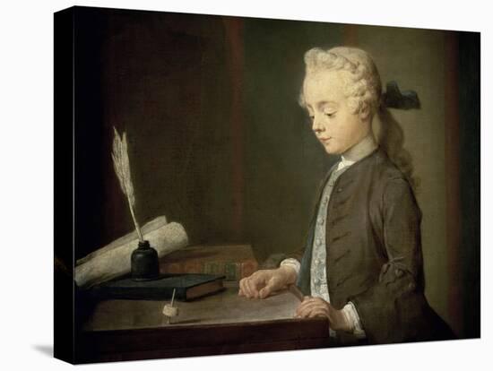 The Boy with a Spinning Top-Jean-Baptiste Simeon Chardin-Stretched Canvas