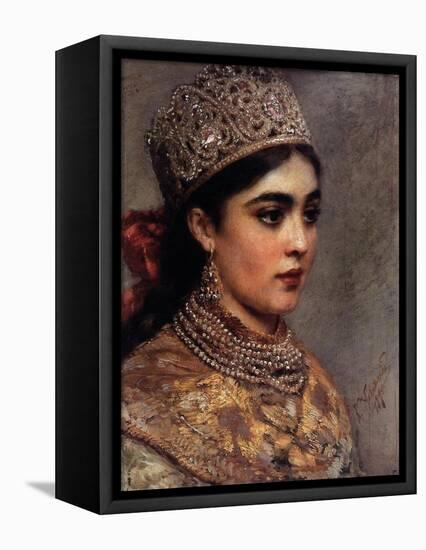 The Boyar Woman, 1890-Konstantin Yegorovich Makovsky-Framed Stretched Canvas