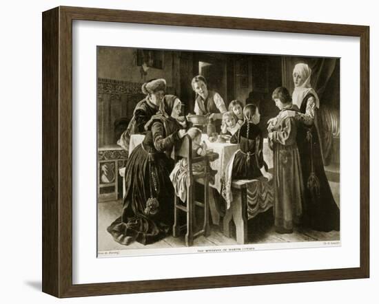 The Boyhood of Martin Luther, Illustration from 'Hutchinson's Story of the British Nation', C.1923-Gustav Adolph Spangenberg-Framed Giclee Print