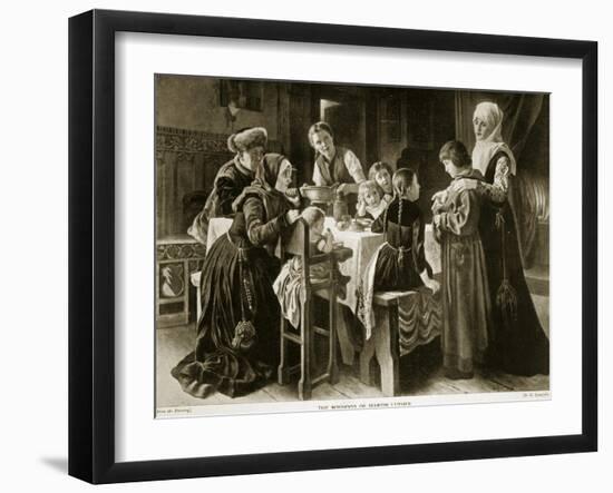 The Boyhood of Martin Luther, Illustration from 'Hutchinson's Story of the British Nation', C.1923-Gustav Adolph Spangenberg-Framed Giclee Print