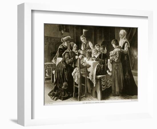 The Boyhood of Martin Luther, Illustration from 'Hutchinson's Story of the British Nation', C.1923-Gustav Adolph Spangenberg-Framed Giclee Print