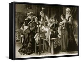 The Boyhood of Martin Luther, Illustration from 'Hutchinson's Story of the British Nation', C.1923-Gustav Adolph Spangenberg-Framed Stretched Canvas