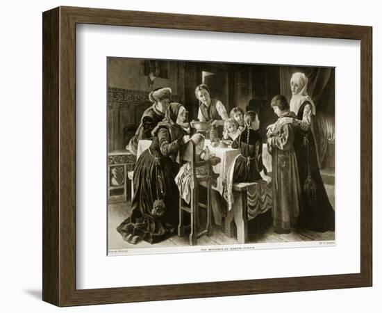 The Boyhood of Martin Luther, Illustration from 'Hutchinson's Story of the British Nation', C.1923-Gustav Adolph Spangenberg-Framed Premium Giclee Print