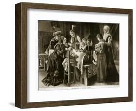 The Boyhood of Martin Luther, Illustration from 'Hutchinson's Story of the British Nation', C.1923-Gustav Adolph Spangenberg-Framed Premium Giclee Print