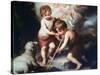The Boys with the Shell, C1670-Bartolom? Esteban Murillo-Stretched Canvas
