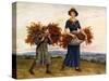 The bracken gatherers' by Kate Greenaway-Kate Greenaway-Stretched Canvas