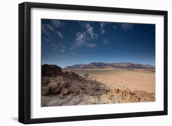 The Brandberg Mountain Range at Sunrise-Alex Saberi-Framed Photographic Print