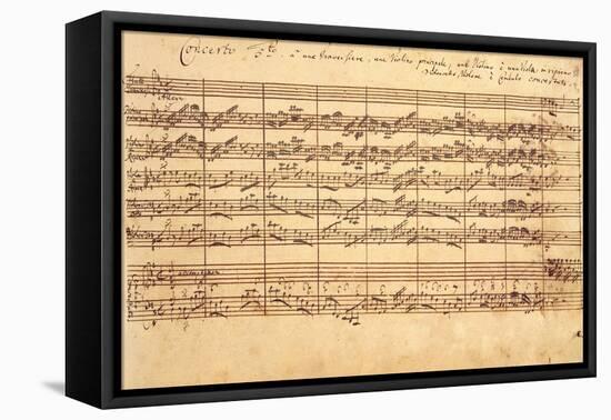 The Brandenburg Concertos, No.5 D-Dur, 1721-Johann Sebastian Bach-Framed Stretched Canvas