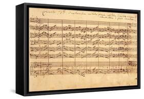 The Brandenburg Concertos, No.5 D-Dur, 1721-Johann Sebastian Bach-Framed Stretched Canvas