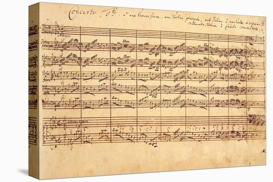 The Brandenburg Concertos, No.5 D-Dur, 1721-Johann Sebastian Bach-Stretched Canvas