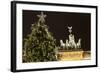 The Brandenburg Gate and Christmas Tree, Berlin, Germany, Europe-Miles Ertman-Framed Photographic Print