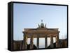 The Brandenburg Gate Glows in the Evening Light in Berlin-null-Framed Stretched Canvas