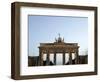 The Brandenburg Gate Glows in the Evening Light in Berlin-null-Framed Photographic Print