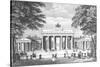 The Brandenburg Gate in Berlin, Mid 19th Century-German School-Stretched Canvas