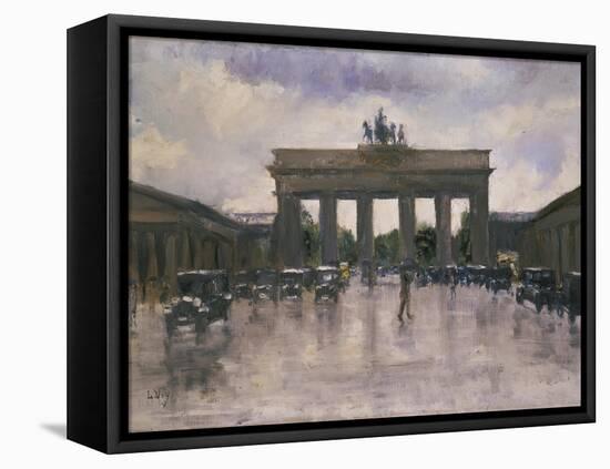 The Brandenburg Gate in Berlin-Lesser Ury-Framed Stretched Canvas