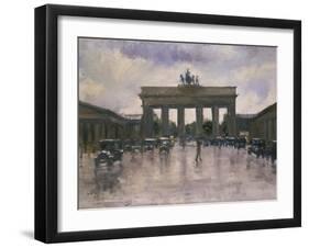 The Brandenburg Gate in Berlin-Lesser Ury-Framed Giclee Print