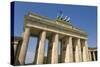 The Brandenburg Gate with the Quadriga Winged Victory Statue on Top-Neale Clarke-Stretched Canvas