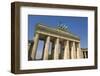 The Brandenburg Gate with the Quadriga Winged Victory Statue on Top-Neale Clarke-Framed Photographic Print