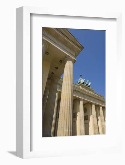 The Brandenburg Gate with the Quadriga Winged Victory Statue on Top-Neale Clarke-Framed Photographic Print