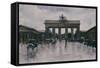 The Brandenburg Gate-Lesser Ury-Framed Stretched Canvas