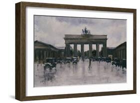 The Brandenburg Gate-Lesser Ury-Framed Giclee Print