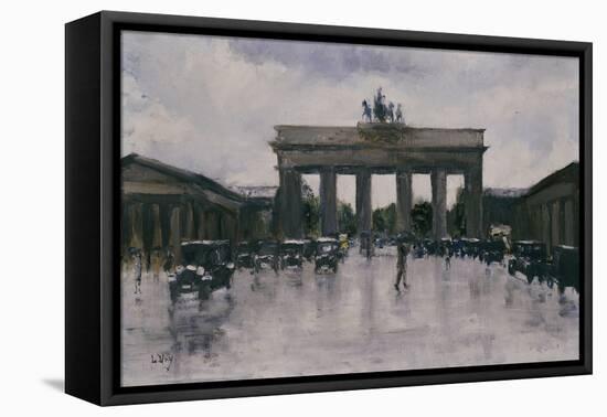 The Brandenburg Gate-Lesser Ury-Framed Stretched Canvas