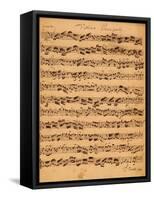 The Brandenburger Concertos, No.5 D-Dur, 1721-Johann Sebastian Bach-Framed Stretched Canvas