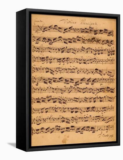 The Brandenburger Concertos, No.5 D-Dur, 1721-Johann Sebastian Bach-Framed Stretched Canvas