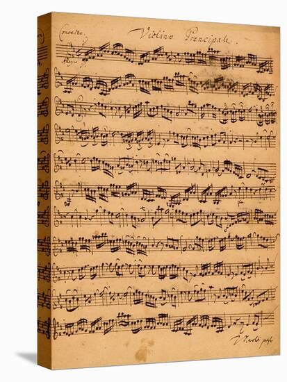 The Brandenburger Concertos, No.5 D-Dur, 1721-Johann Sebastian Bach-Stretched Canvas