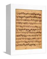 The Brandenburger Concertos, No.5 D-Dur, 1721-Johann Sebastian Bach-Framed Stretched Canvas